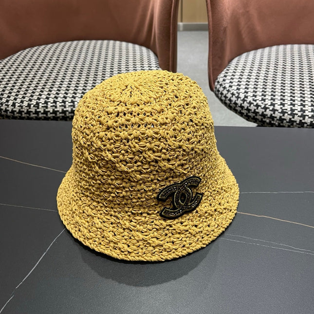 CHANEL 26S RAFFIA BUCKET HAT 335789