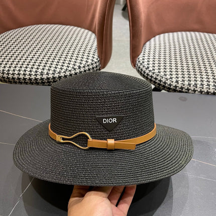 DIOR 26S STRAW BOATER HAT STYLE 192