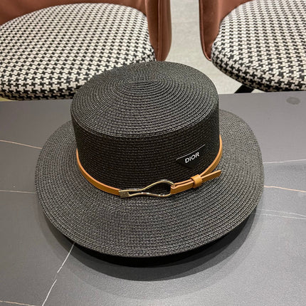 DIOR 26S STRAW BOATER HAT STYLE 200