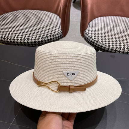 DIOR 26S STRAW BOATER HAT STYLE 199