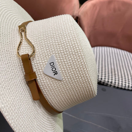 DIOR 26S STRAW BOATER HAT STYLE 199