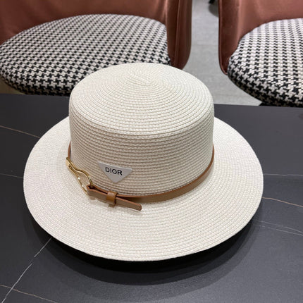 DIOR 26S STRAW BOATER HAT STYLE 199