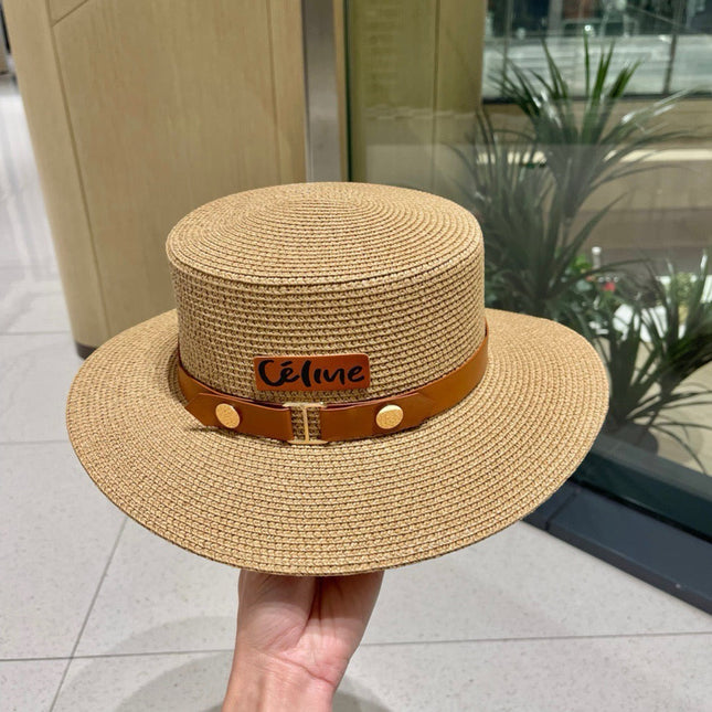 CELINE 26S STRAW BOATER HAT STYLE 142
