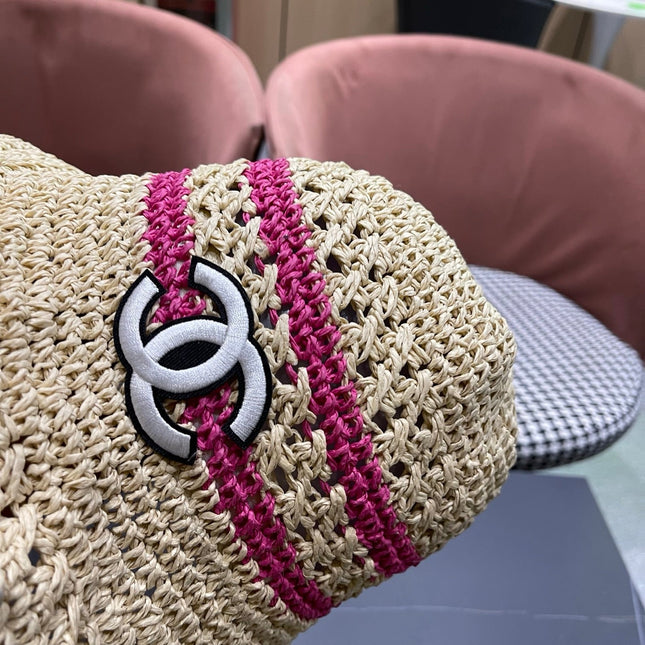 CHANEL 26S RAFFIA BUCKET HAT 335844