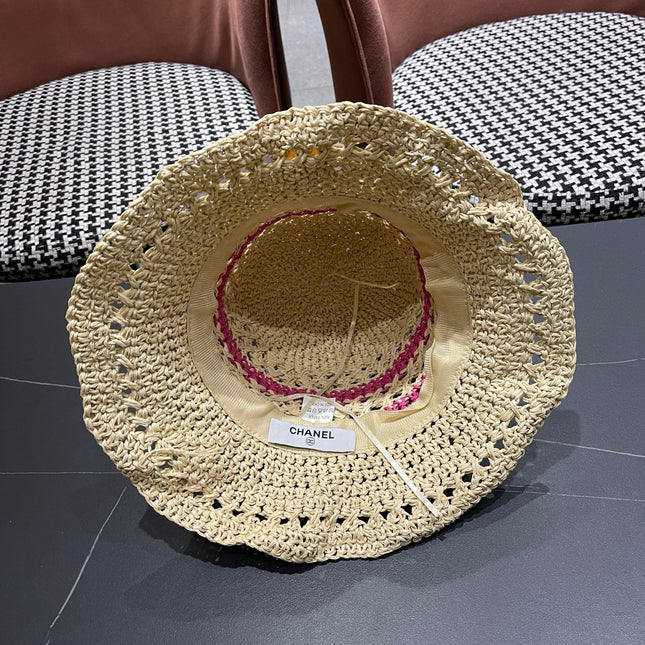 CHANEL 26S RAFFIA BUCKET HAT 335844