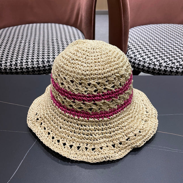 CHANEL 26S RAFFIA BUCKET HAT 335844