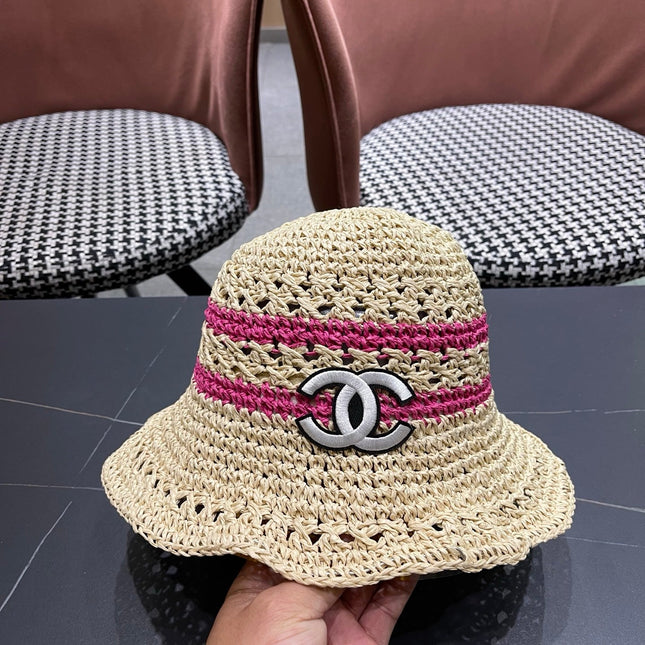 CHANEL 26S RAFFIA BUCKET HAT 335844