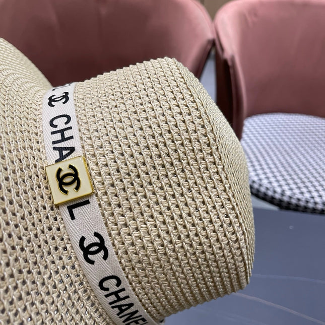 CHANEL 26S STRAW BOATER HAT 335741