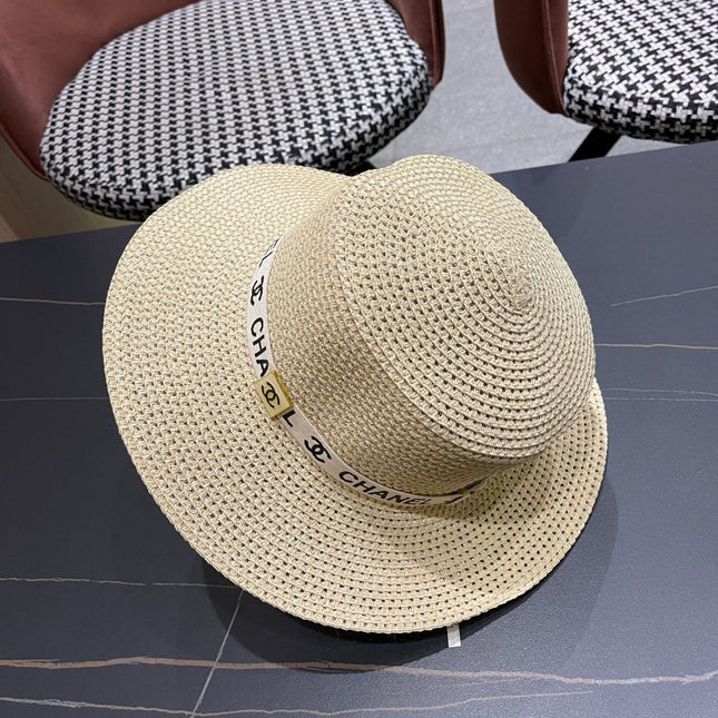 CHANEL 26S STRAW BOATER HAT 335741