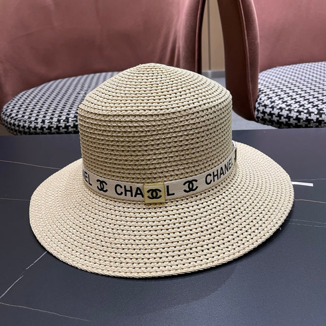 CHANEL 26S STRAW BOATER HAT 335741