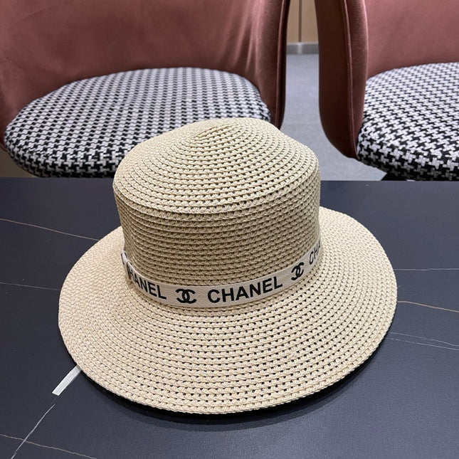 CHANEL 26S STRAW BOATER HAT 335741