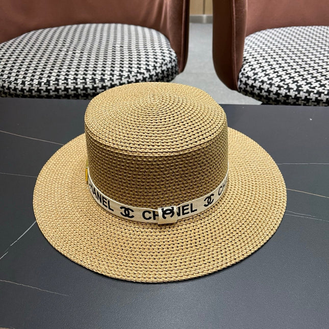 CHANEL 26S STRAW BOATER HAT 335738