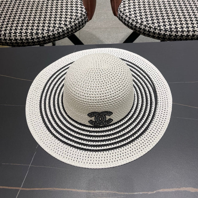 CHANEL 26S WIDE-BRIM STRAW HAT 335717