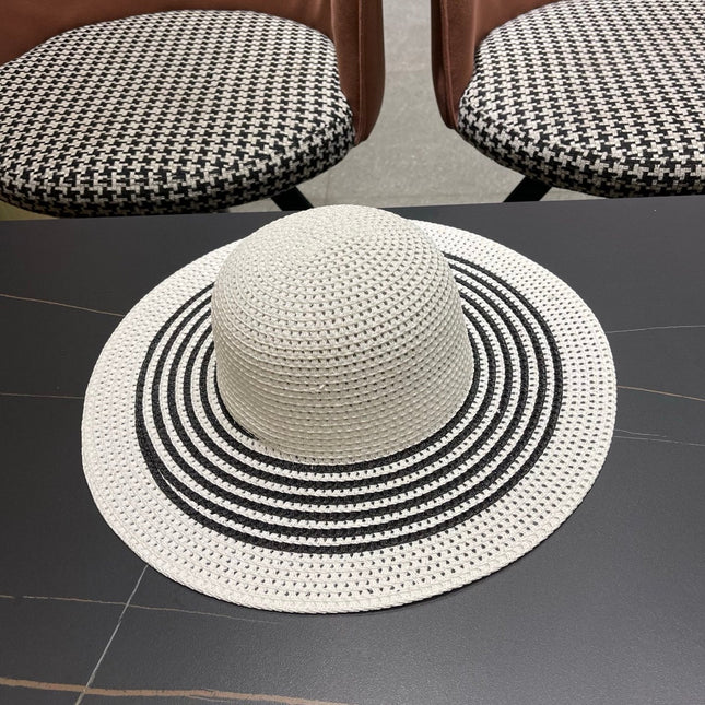 CHANEL 26S WIDE-BRIM STRAW HAT 335717