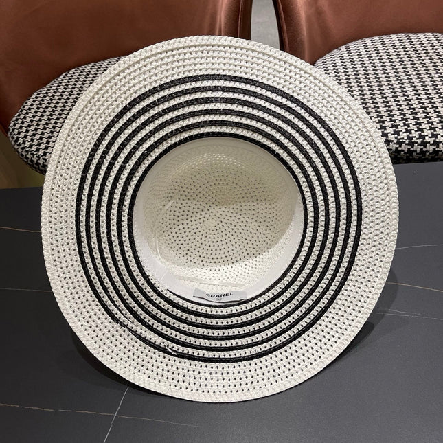 CHANEL 26S WIDE-BRIM STRAW HAT 335717