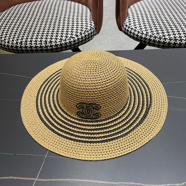 CHANEL 26S WIDE-BRIM STRAW HAT 335716
