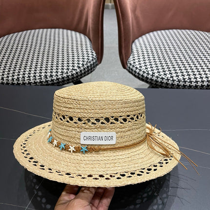 DIOR 26S STRAW BOATER HAT STYLE 212