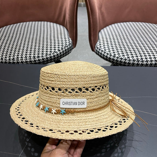 DIOR 26S STRAW BOATER HAT STYLE 212
