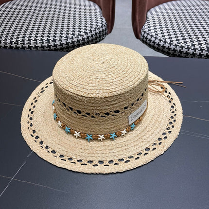 DIOR 26S STRAW BOATER HAT STYLE 212