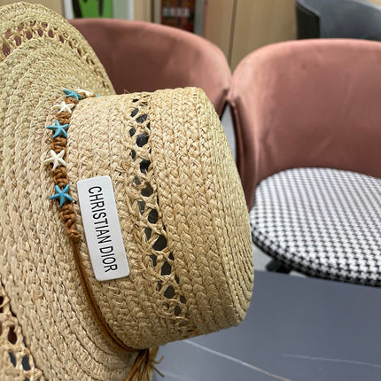 DIOR 26S STRAW BOATER HAT STYLE 212