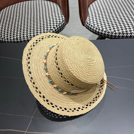 DIOR 26S STRAW BOATER HAT STYLE 212