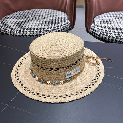 DIOR 26S STRAW BOATER HAT STYLE 212
