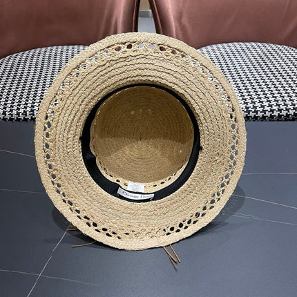 DIOR 26S STRAW BOATER HAT STYLE 212
