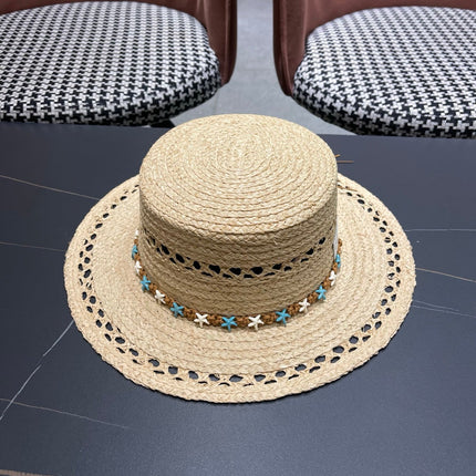 DIOR 26S STRAW BOATER HAT STYLE 212