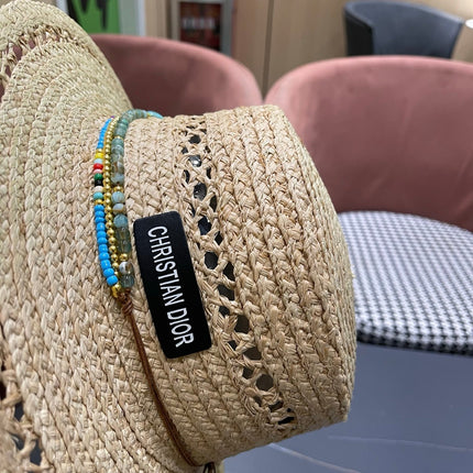 DIOR 26S STRAW BOATER HAT STYLE 211