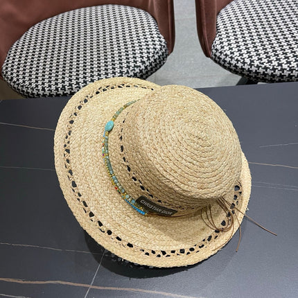 DIOR 26S STRAW BOATER HAT STYLE 211