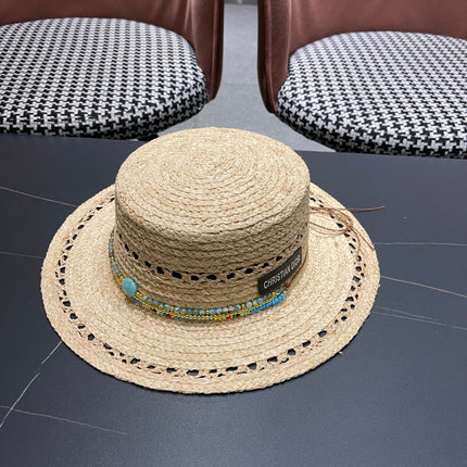 DIOR 26S STRAW BOATER HAT STYLE 211