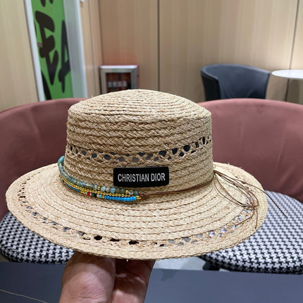 DIOR 26S STRAW BOATER HAT STYLE 211