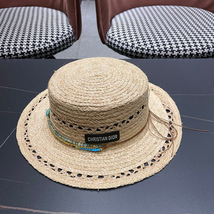 DIOR 26S STRAW BOATER HAT STYLE 211