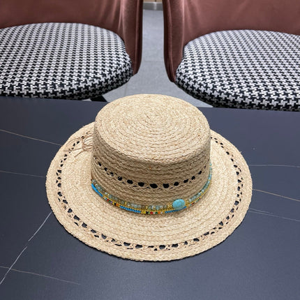 DIOR 26S STRAW BOATER HAT STYLE 211