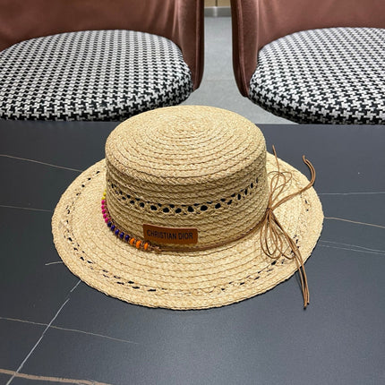 DIOR 26S STRAW BOATER HAT STYLE 210
