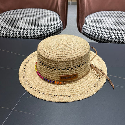 DIOR 26S STRAW BOATER HAT STYLE 210