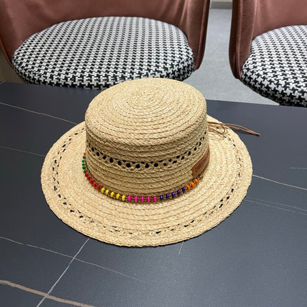 DIOR 26S STRAW BOATER HAT STYLE 210