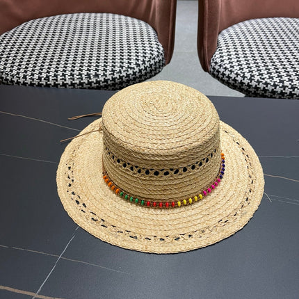 DIOR 26S STRAW BOATER HAT STYLE 210