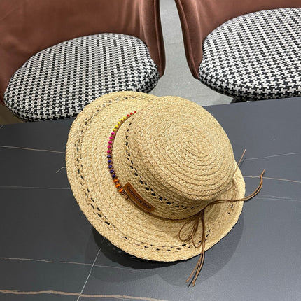 DIOR 26S STRAW BOATER HAT STYLE 210