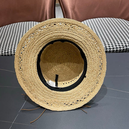 DIOR 26S STRAW BOATER HAT STYLE 210