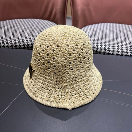 DIOR 26S CROCHET STRAW BUCKET HAT STYLE 219