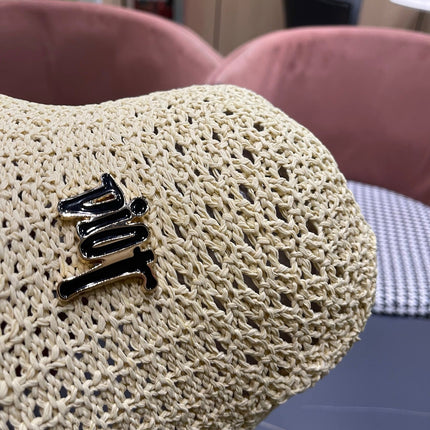 DIOR 26S CROCHET STRAW BUCKET HAT STYLE 219