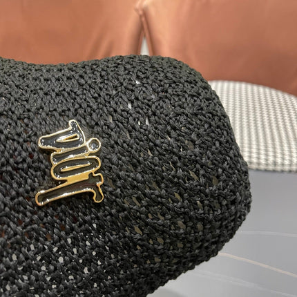 DIOR 26S CROCHET STRAW BUCKET HAT STYLE 218