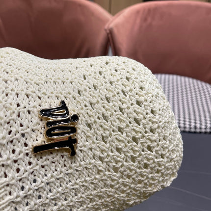 DIOR 26S CROCHET STRAW BUCKET HAT STYLE 216