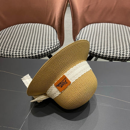 DIOR 26S STRAW SUN HAT WITH LACE RIBBON TRIM STYLE 138