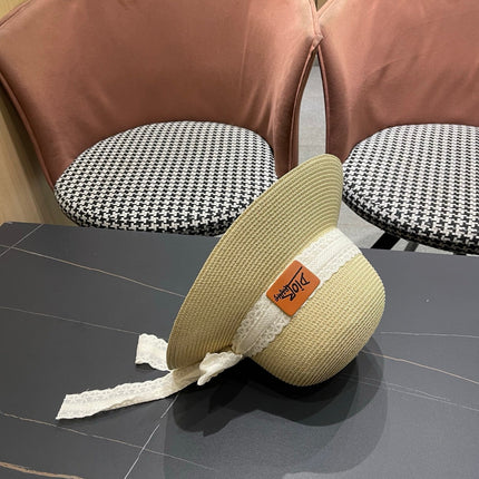DIOR 26S STRAW SUN HAT WITH LACE RIBBON TRIM STYLE 135
