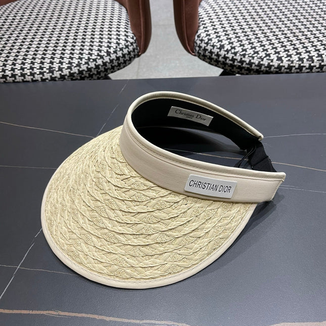 DIOR 26S RAFFIA VISOR HAT STYLE 60