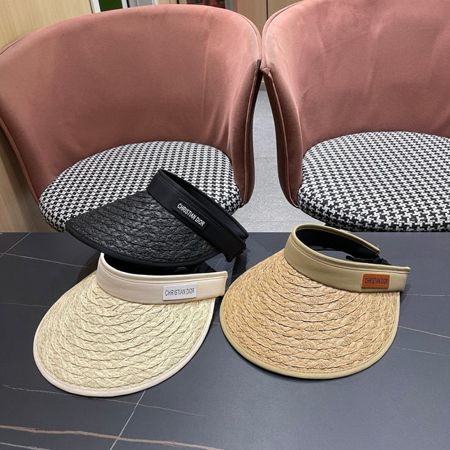 DIOR 26S RAFFIA VISOR HAT STYLE 60