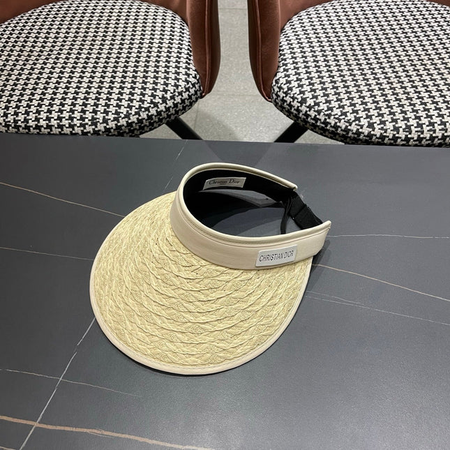 DIOR 26S RAFFIA VISOR HAT STYLE 60