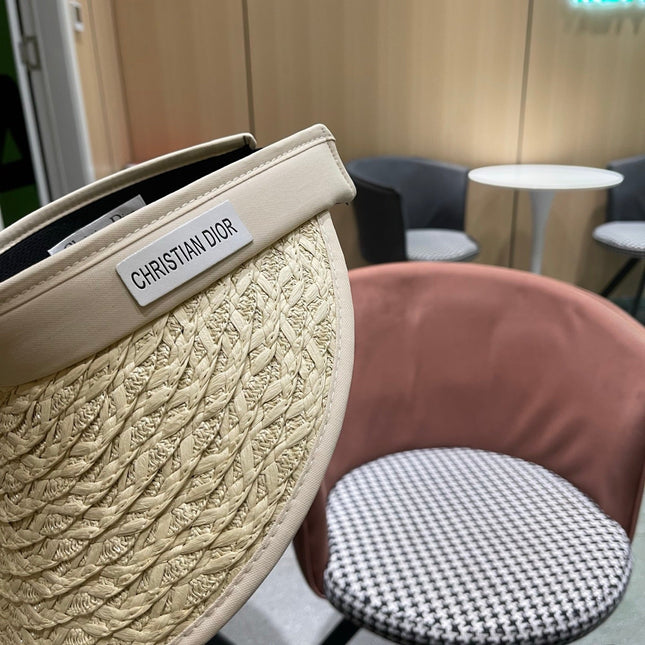 DIOR 26S RAFFIA VISOR HAT STYLE 60